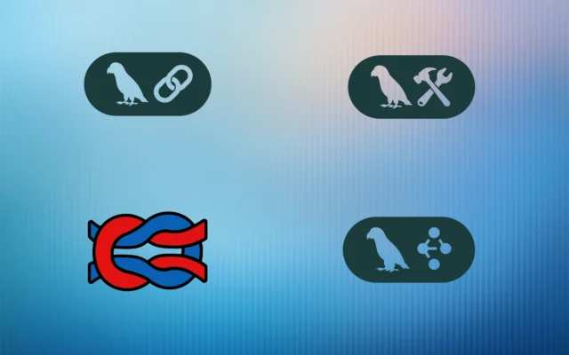 LangChain LangFuse LangGraph LangSmith comparison showing logo icons of AI development tools and frameworks for Python developers